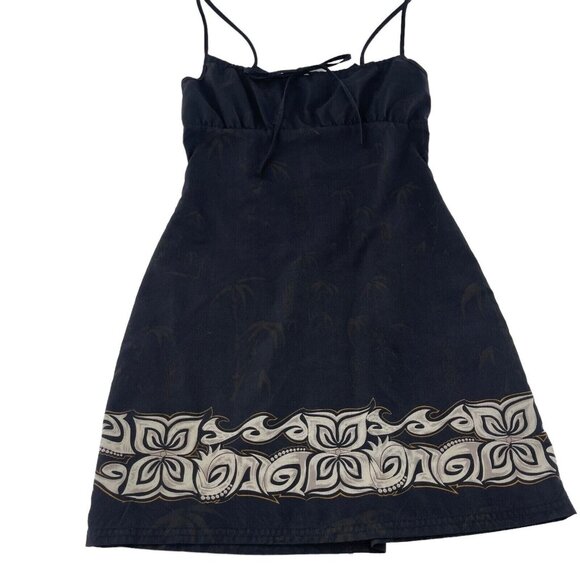 Coconut Pier Dress M Sleeveless Mini Babydoll Y2K Floral Vacation Sweetheart - Picture 6 of 12